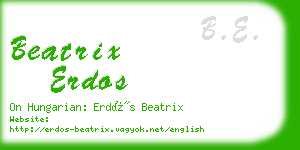 beatrix erdos business card